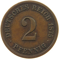 GERMANY EMPIRE 2 PFENNIG 1875 C #s036 0763 - 2 Pfennig