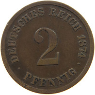 GERMANY EMPIRE 2 PFENNIG 1874 C #a013 0145 - 2 Pfennig