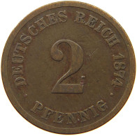 GERMANY EMPIRE 2 PFENNIG 1874 C #s068 0367 - 2 Pfennig