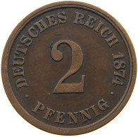 GERMANY EMPIRE 2 PFENNIG 1874 A #s036 0775 - 2 Pfennig