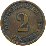 GERMANY EMPIRE 2 PFENNIG 1874 A #a013 0133 - 2 Pfennig