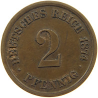 GERMANY EMPIRE 2 PFENNIG 1874 A #a013 0141 - 2 Pfennig
