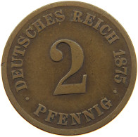 GERMANY EMPIRE 2 PFENNIG 1875 C #a013 0143 - 2 Pfennig