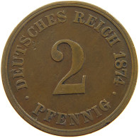 GERMANY EMPIRE 2 PFENNIG 1874 A #a013 0137 - 2 Pfennig