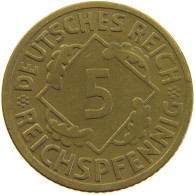 GERMANY WEIMAR 5 PFENNIG 1930 A #a055 0497 - 5 Rentenpfennig & 5 Reichspfennig