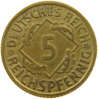 GERMANY WEIMAR 5 PFENNIG 1930 A #a073 0971 - 5 Rentenpfennig & 5 Reichspfennig