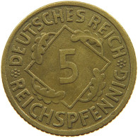 GERMANY WEIMAR 5 PFENNIG 1930 A #a055 0493 - 5 Rentenpfennig & 5 Reichspfennig