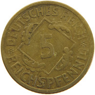 GERMANY WEIMAR 5 PFENNIG 1930 A #a055 0369 - 5 Renten- & 5 Reichspfennig