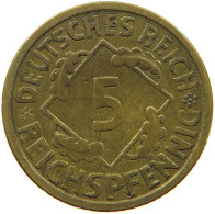 GERMANY WEIMAR 5 PFENNIG 1926 A #a055 0481 - 5 Renten- & 5 Reichspfennig