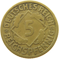 GERMANY WEIMAR 5 PFENNIG 1925 G #s073 0913 - 5 Renten- & 5 Reichspfennig