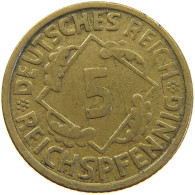 GERMANY WEIMAR 5 PFENNIG 1925 F #a055 0601 - 5 Rentenpfennig & 5 Reichspfennig