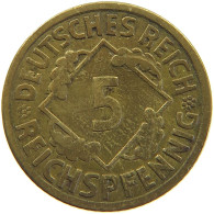 GERMANY WEIMAR 5 PFENNIG 1925 E #a055 0631 - 5 Renten- & 5 Reichspfennig