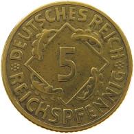 GERMANY WEIMAR 5 PFENNIG 1925 E #a069 0859 - 5 Renten- & 5 Reichspfennig