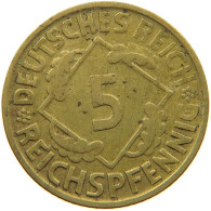 GERMANY WEIMAR 5 PFENNIG 1925 D #a055 0617 - 5 Renten- & 5 Reichspfennig