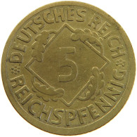 GERMANY WEIMAR 5 PFENNIG 1925 A #a055 0395 - 5 Renten- & 5 Reichspfennig