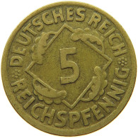 GERMANY WEIMAR 5 PFENNIG 1924 G REICH #s073 0909 - 5 Rentenpfennig & 5 Reichspfennig