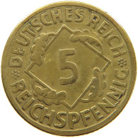 GERMANY WEIMAR 5 PFENNIG 1924 E #a073 0963 - 5 Rentenpfennig & 5 Reichspfennig