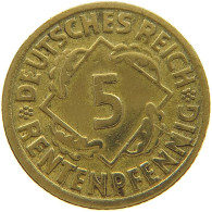 GERMANY WEIMAR 5 PFENNIG 1924 F #a073 0961 - 5 Renten- & 5 Reichspfennig