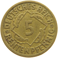 GERMANY WEIMAR 5 PFENNIG 1923 D #a073 0979 - 5 Rentenpfennig & 5 Reichspfennig