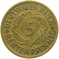 GERMANY WEIMAR 5 PFENNIG 1923 D #a073 0967 - 5 Rentenpfennig & 5 Reichspfennig