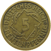 GERMANY WEIMAR 5 PFENNIG 1923 A #s066 0731 - 5 Rentenpfennig & 5 Reichspfennig