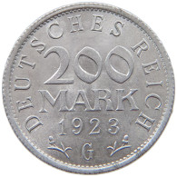 GERMANY WEIMAR 200 MARK 1923 G TOP #a021 1009 - 200 & 500 Mark