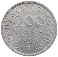 GERMANY WEIMAR 200 MARK 1923 G TOP #a021 1007 - 200 & 500 Mark