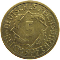 GERMANY WEIMAR 5 PFENNIG 1925 F #a055 0431 - 5 Renten- & 5 Reichspfennig