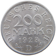 GERMANY WEIMAR 200 MARK 1923 D #a068 0581 - 200 & 500 Mark