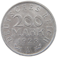 GERMANY WEIMAR 200 MARK 1923 A TOP #a021 0995 - 200 & 500 Mark