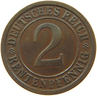 GERMANY WEIMAR 2 RENTENPFENNIG 1924 A #c082 0209 - 2 Renten- & 2 Reichspfennig