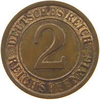 GERMANY WEIMAR 2 PFENNIG 1925 A #a014 0001 - 2 Rentenpfennig & 2 Reichspfennig