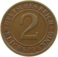 GERMANY WEIMAR 2 PFENNIG 1924 D #a043 0627 - 2 Rentenpfennig & 2 Reichspfennig