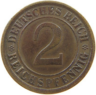 GERMANY WEIMAR 2 PFENNIG 1924 A #a013 0107 - 2 Renten- & 2 Reichspfennig