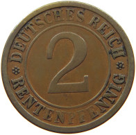 GERMANY WEIMAR 2 PFENNIG 1924 A #a043 0657 - 2 Rentenpfennig & 2 Reichspfennig