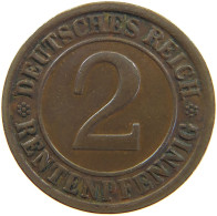GERMANY WEIMAR 2 PFENNIG 1923 F #a066 0671 - 2 Renten- & 2 Reichspfennig