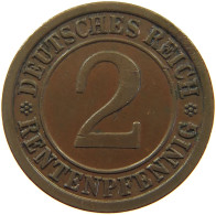 GERMANY WEIMAR 2 PFENNIG 1923 A #a066 0663 - 2 Renten- & 2 Reichspfennig