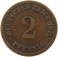 GERMANY WEIMAR 2 PFENNIG 1875 J #a013 0101 - 2 Pfennig