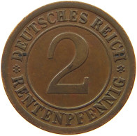 GERMANY WEIMAR 2 PFENNIG 1923 A RENTEN #s078 0615 - 2 Rentenpfennig & 2 Reichspfennig