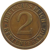 GERMANY WEIMAR 2 PFENNIG 1923 A #a043 0643 - 2 Renten- & 2 Reichspfennig