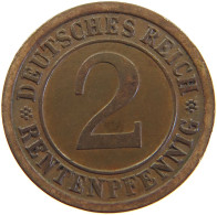 GERMANY WEIMAR 2 PFENNIG 1923 A #a066 0669 - 2 Rentenpfennig & 2 Reichspfennig