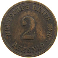 GERMANY WEIMAR 2 PFENNIG 1874 A #a013 0095 - 2 Pfennig