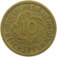 GERMANY WEIMAR 10 PFENNIG 1929 E #a074 0269 - 10 Rentenpfennig & 10 Reichspfennig