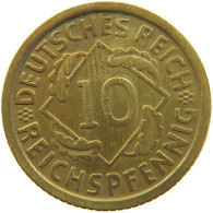 GERMANY WEIMAR 10 PFENNIG 1929 D #a054 0717 - 10 Rentenpfennig & 10 Reichspfennig