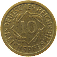 GERMANY WEIMAR 10 PFENNIG 1929 D #a054 0917 - 10 Rentenpfennig & 10 Reichspfennig