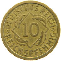 GERMANY WEIMAR 10 PFENNIG 1929 A #a065 0009 - 10 Rentenpfennig & 10 Reichspfennig