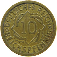 GERMANY WEIMAR 10 PFENNIG 1929 A #a054 0955 - 10 Rentenpfennig & 10 Reichspfennig