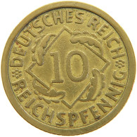 GERMANY WEIMAR 10 PFENNIG 1929 A #a064 1093 - 10 Rentenpfennig & 10 Reichspfennig