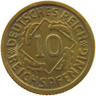 GERMANY WEIMAR 10 PFENNIG 1929 A #a054 0629 - 10 Rentenpfennig & 10 Reichspfennig