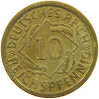 GERMANY WEIMAR 10 PFENNIG 1929 A #a054 0767 - 10 Rentenpfennig & 10 Reichspfennig